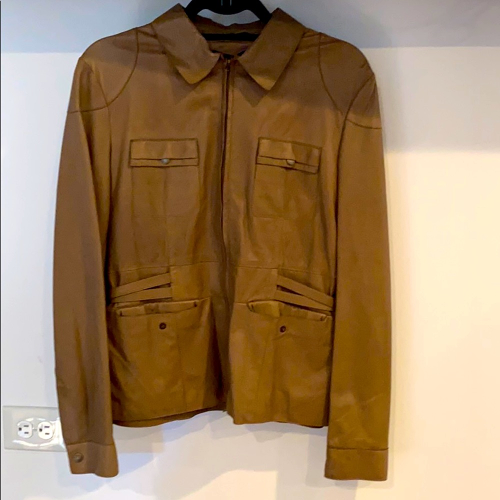 Hugo Boss leather blazer jacket 106